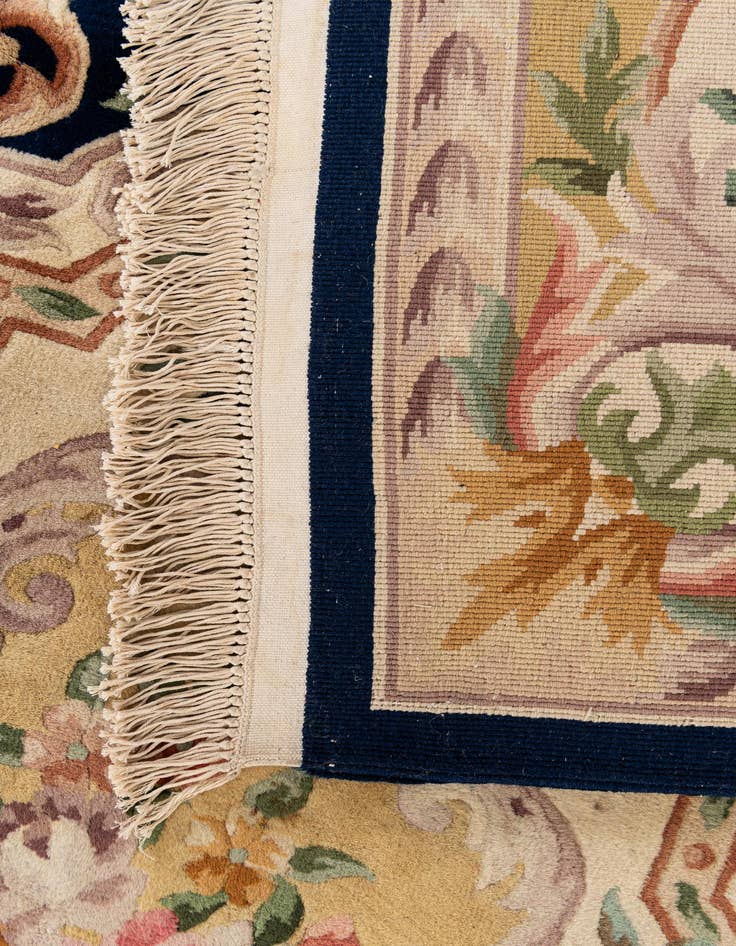 Detail image of 7' 7 x 10' 9 Hand Knotted Carved Pekin Wool Rug