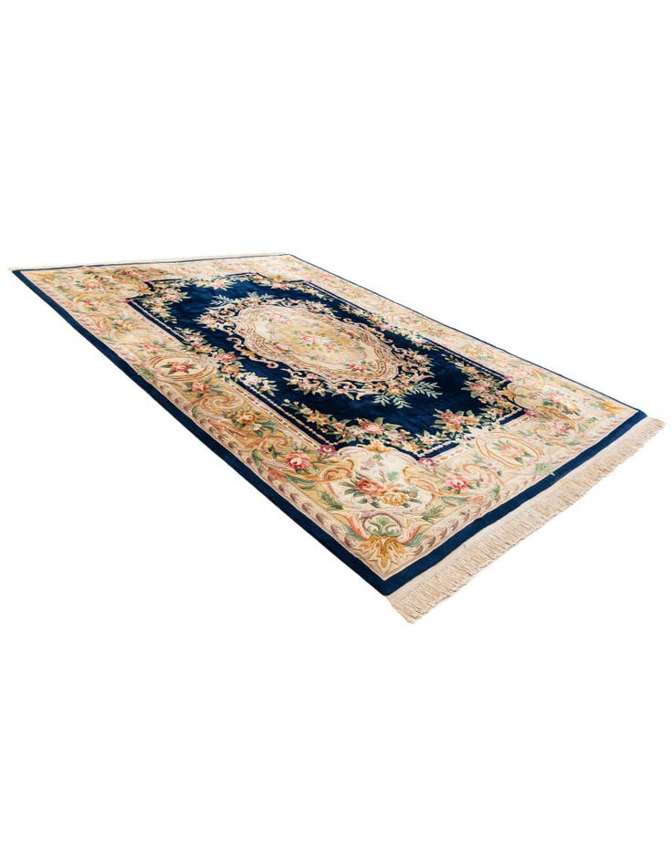 Detail image of 7' 7 x 10' 9 Hand Knotted Carved Pekin Wool Rug