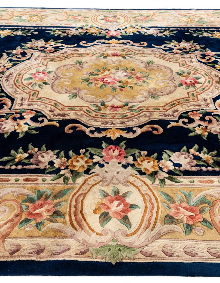 Detail image of 7' 7 x 10' 9 Hand Knotted Carved Pekin Wool Rug