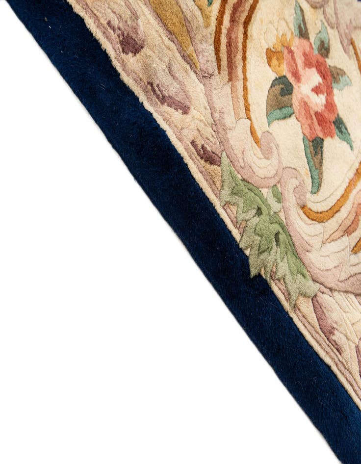 Detail image of 7' 7 x 10' 9 Hand Knotted Carved Pekin Wool Rug