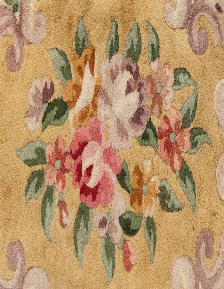 Detail image of 7' 7 x 10' 9 Hand Knotted Carved Pekin Wool Rug