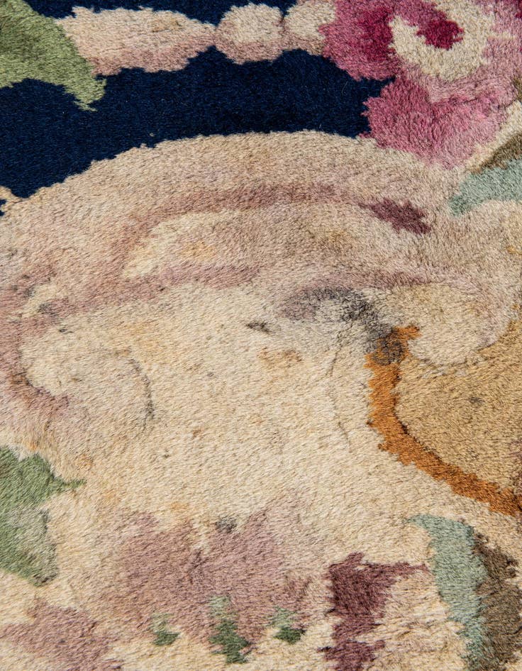 Detail image of 7' 7 x 10' 9 Hand Knotted Carved Pekin Wool Rug