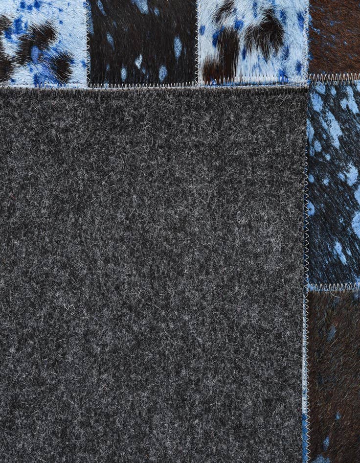 Detail image of  4' 7 x 6' 6 Cowhide Leather Rug