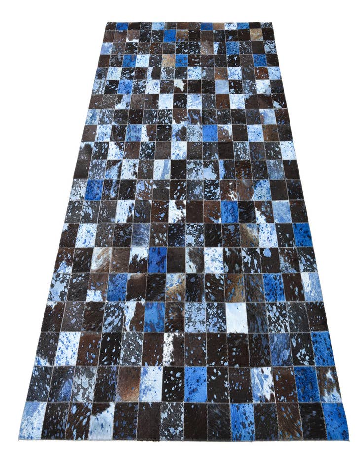 Detail image of  4' 7 x 6' 6 Cowhide Leather Rug