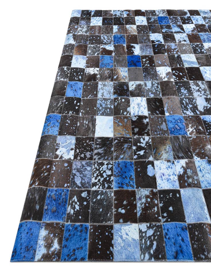 Detail image of  4' 7 x 6' 6 Cowhide Leather Rug