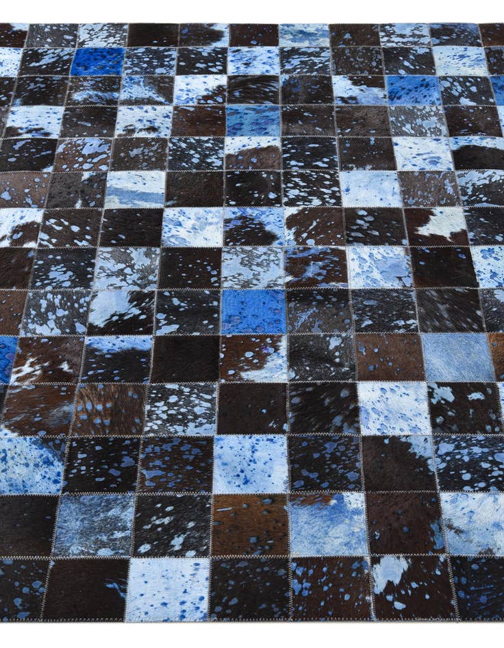 Detail image of  4' 7 x 6' 6 Cowhide Leather Rug