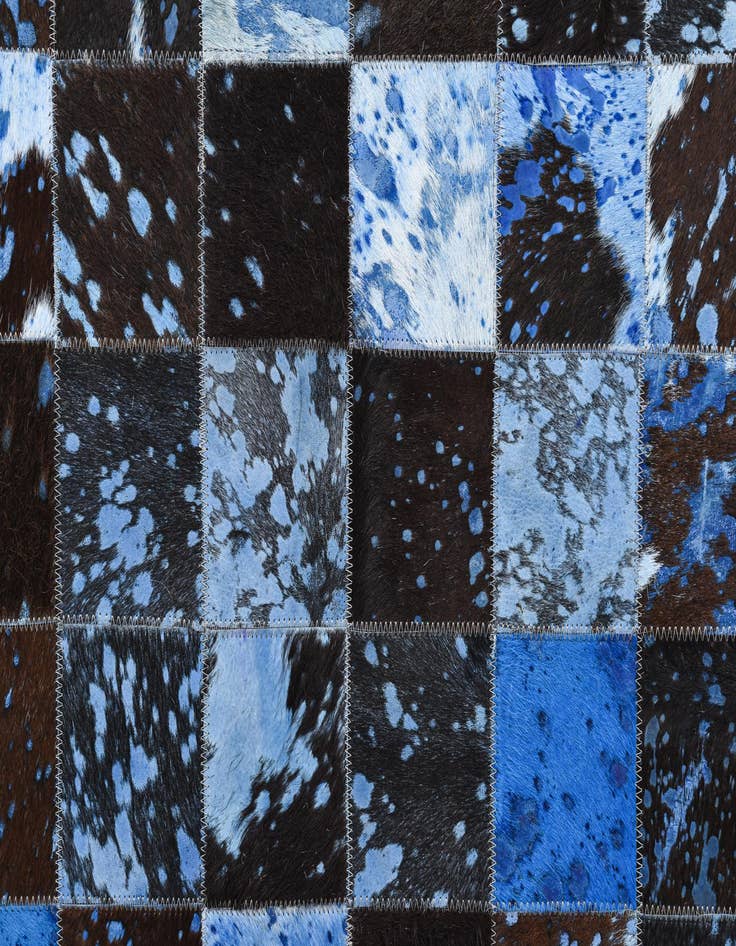 Detail image of  4' 7 x 6' 6 Cowhide Leather Rug