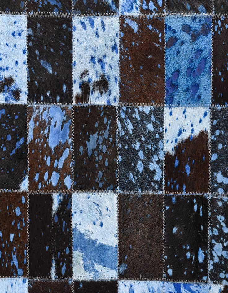 Detail image of  4' 7 x 6' 6 Cowhide Leather Rug