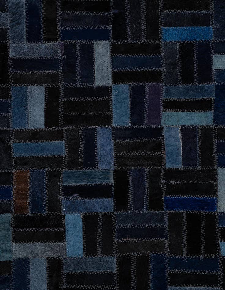 Detail image of  5' 1 x 7' 10 Cowhide Leather Rug