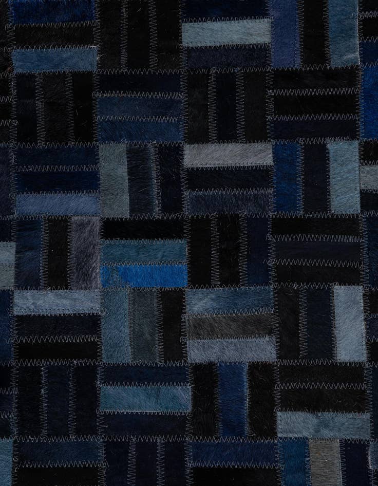 Detail image of  5' 1 x 7' 10 Cowhide Leather Rug