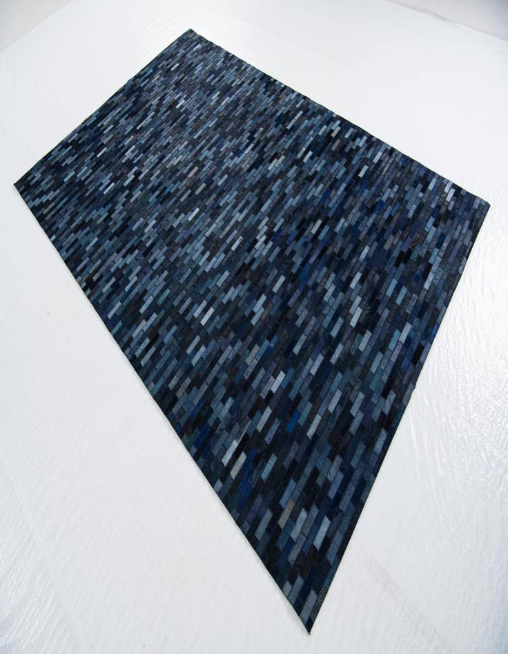 Detail image of  5' 1 x 8' 1 Cowhide Leather Rug