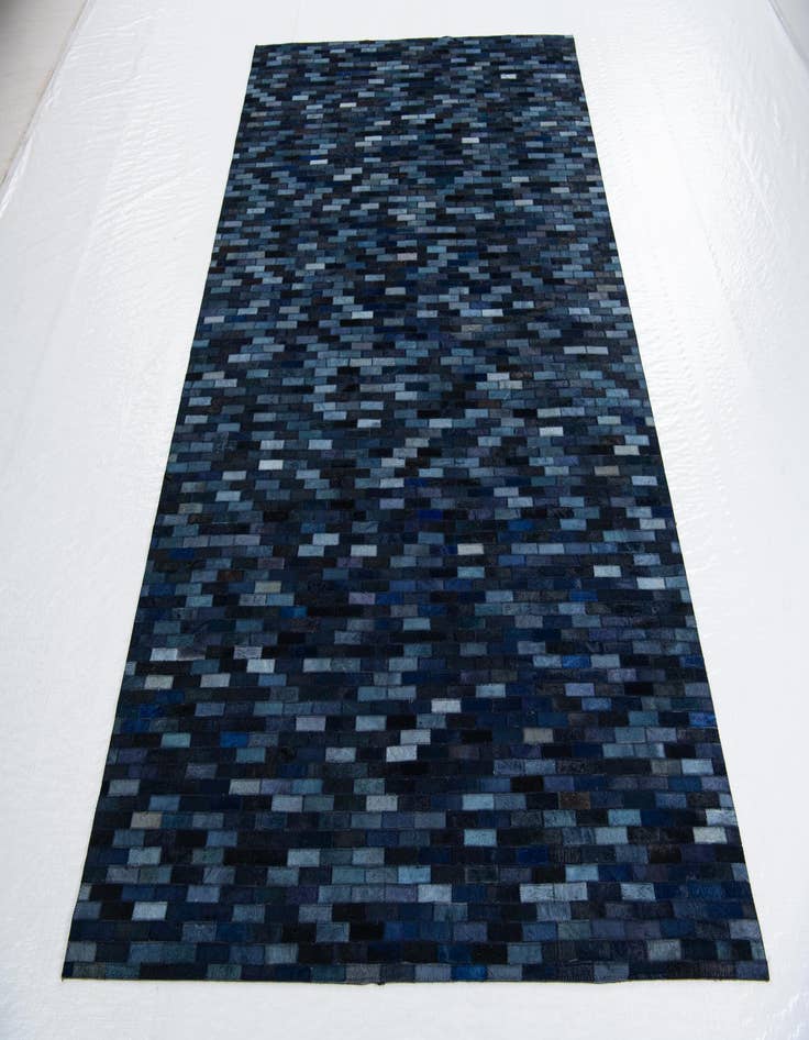 Detail image of  5' 1 x 8' 1 Cowhide Leather Rug