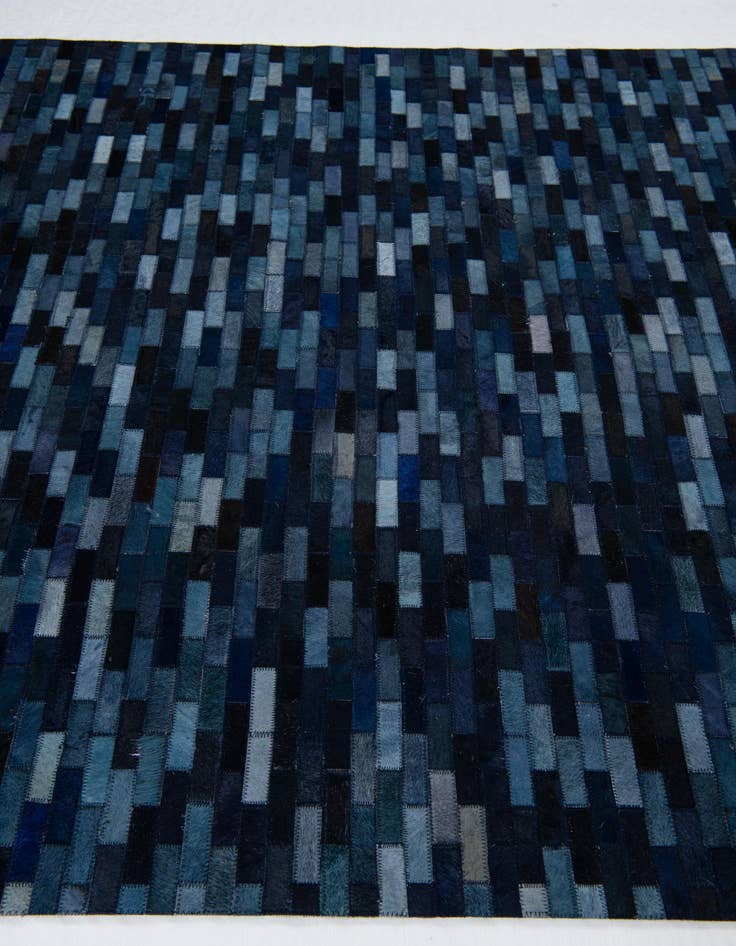 Detail image of  5' 1 x 8' 1 Cowhide Leather Rug