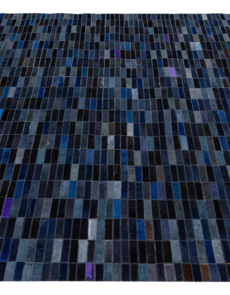 Detail image of  5' 2 x 7' 10 Cowhide Leather Rug