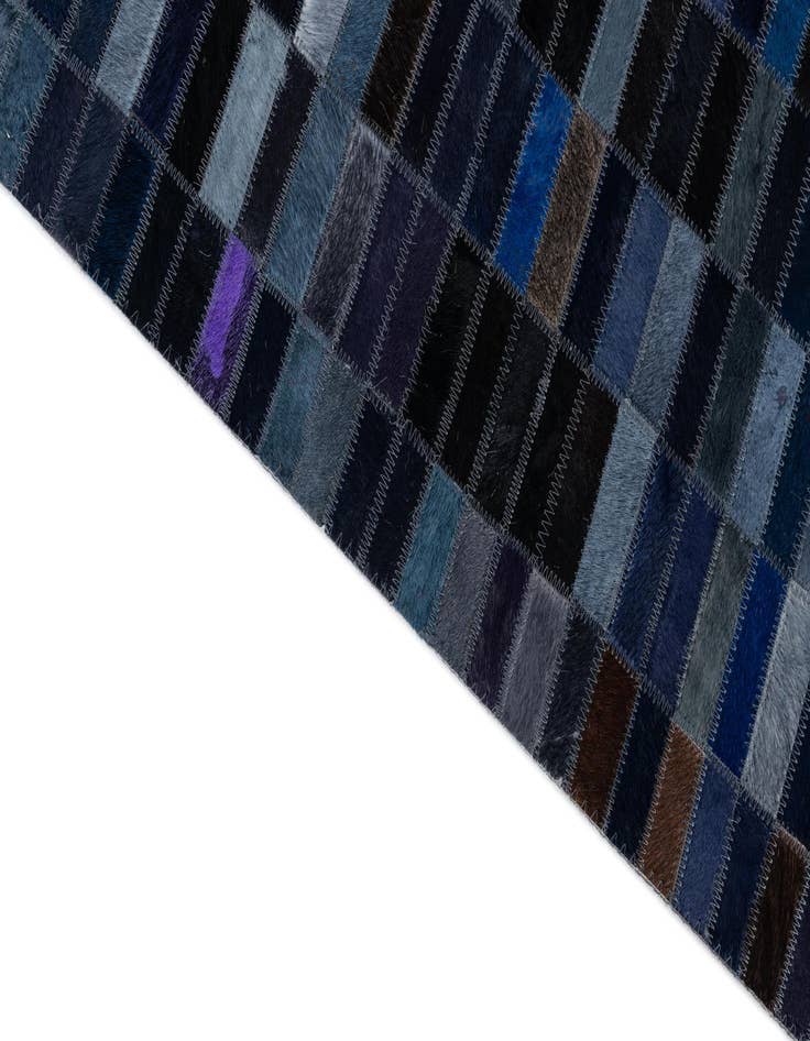 Detail image of  5' 2 x 7' 10 Cowhide Leather Rug