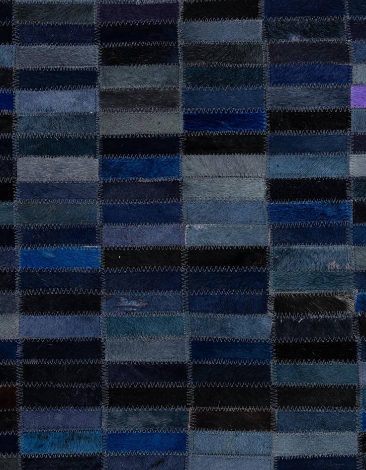 Detail image of  5' 2 x 7' 10 Cowhide Leather Rug