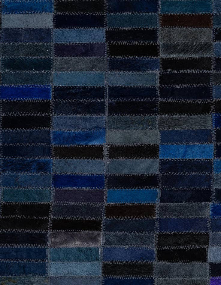 Detail image of  5' 2 x 7' 10 Cowhide Leather Rug