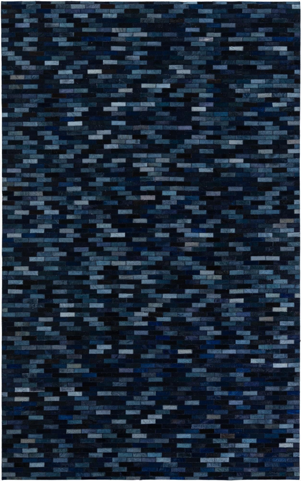  5' 1 x 8' 1 Cowhide Leather Rug