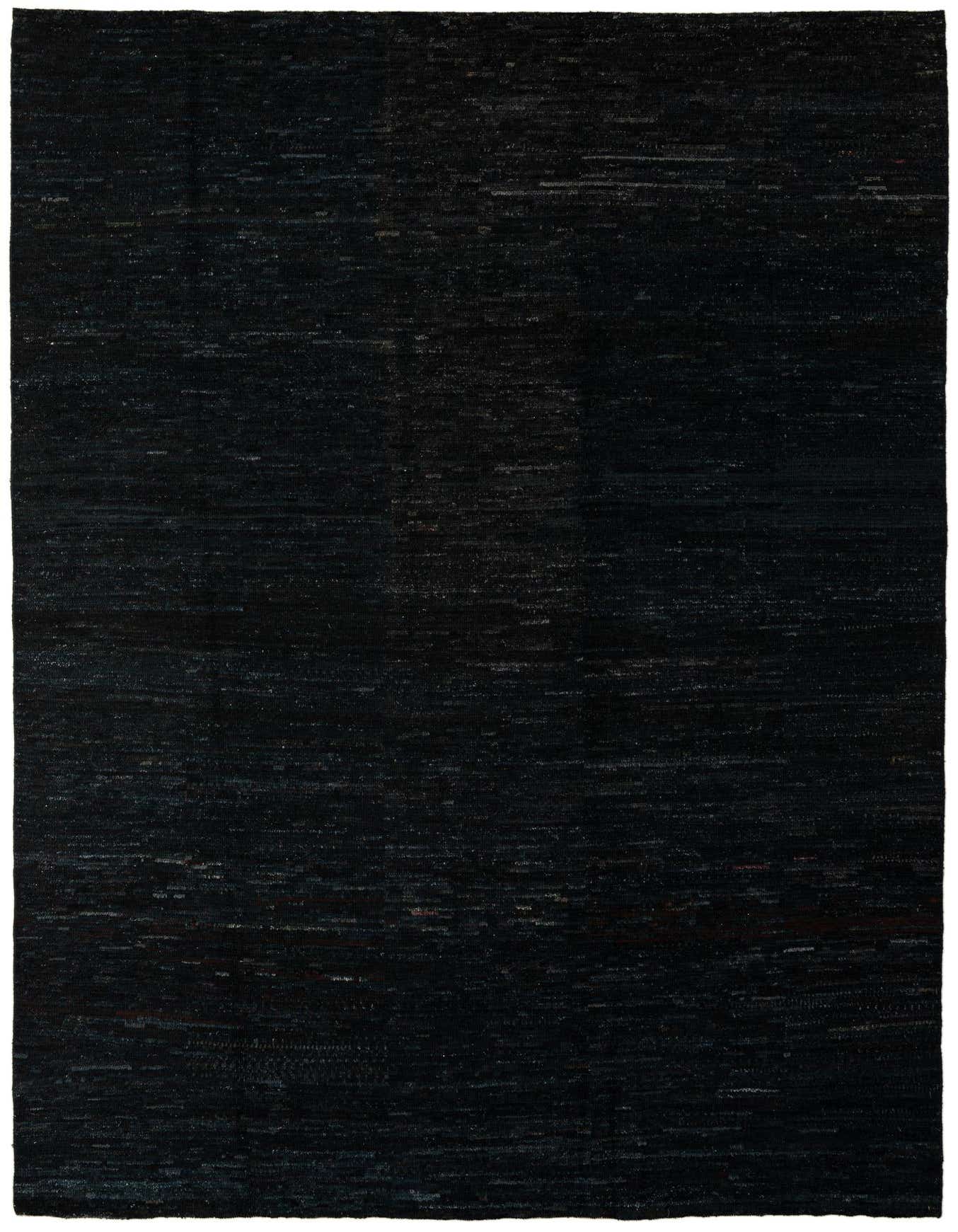 A 7x10 rectangular Darya Collection rug in varying shades of deep blue, featuring a modern solid pattern and medium pile.