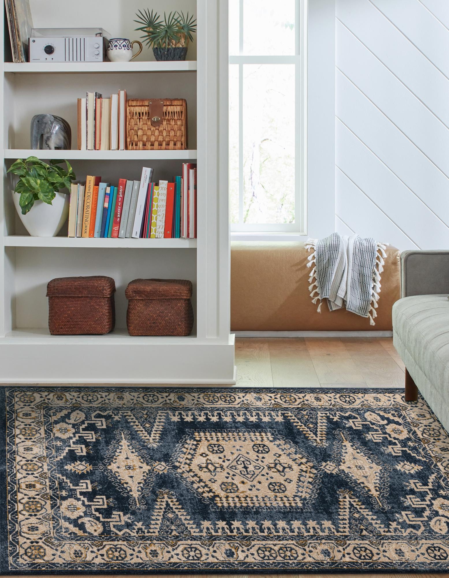 Dark Blue 8' x 10' Eden Rug | Rugs.com