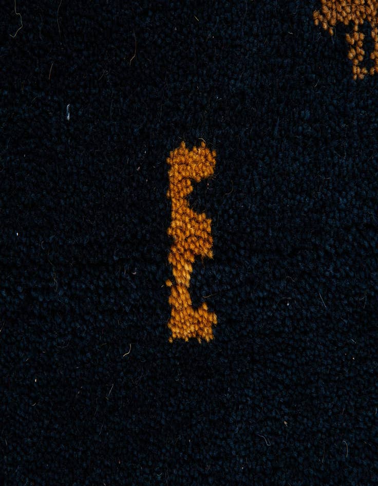 Detail image of  3' x 4' 11  Hand Knotted Gabbeh Wool Rug