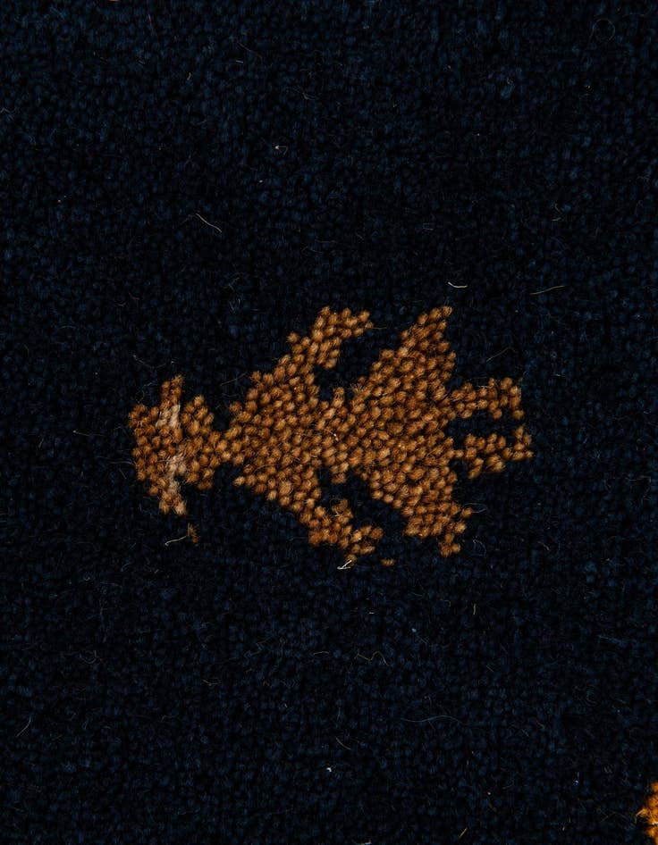 Detail image of  3' x 4' 11  Hand Knotted Gabbeh Wool Rug