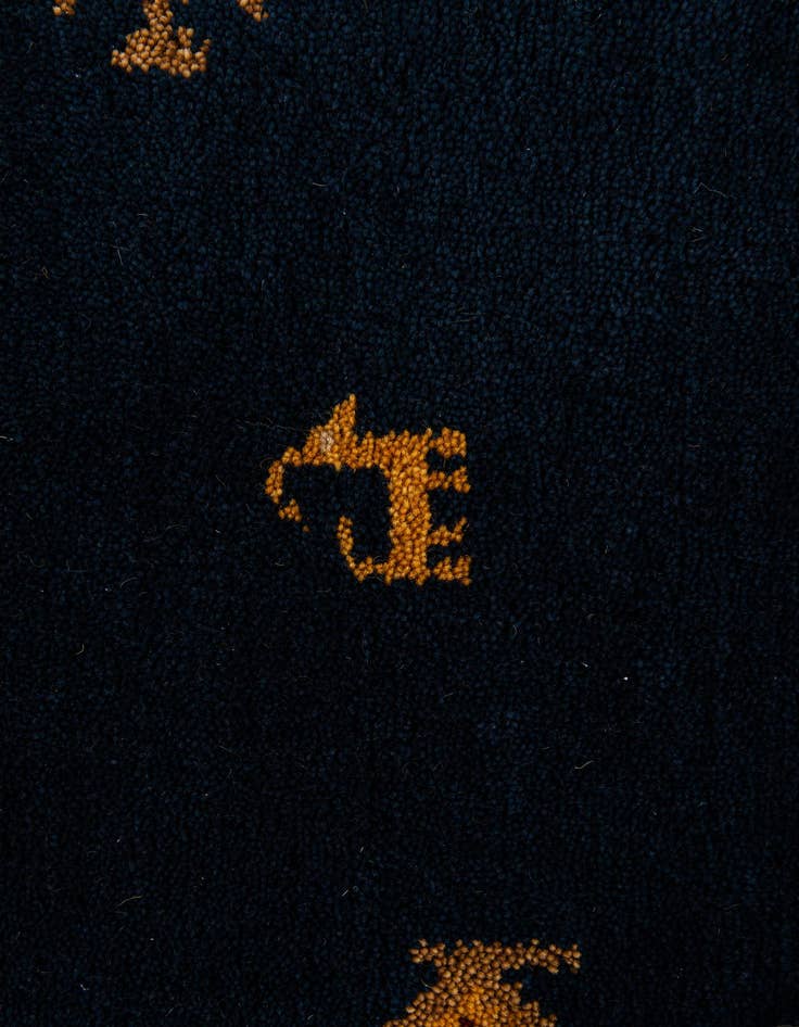 Detail image of  3' x 4' 11  Hand Knotted Gabbeh Wool Rug