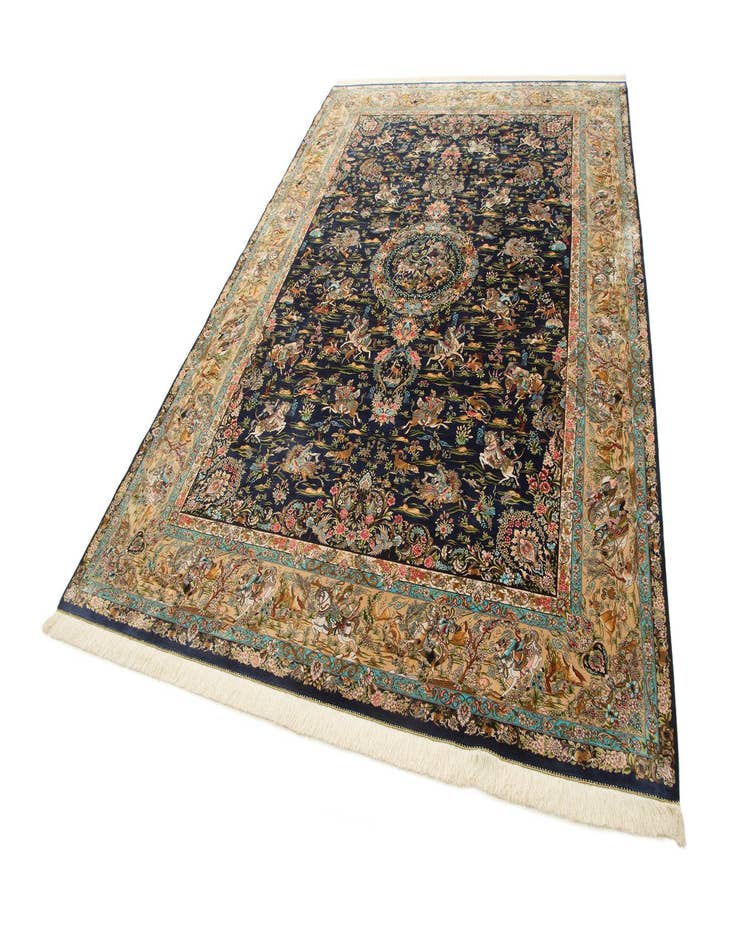 Detail image of  8' x 11' 4 Ghom Design Rug