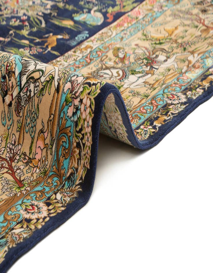 Detail image of  8' x 11' 4 Ghom Design Rug