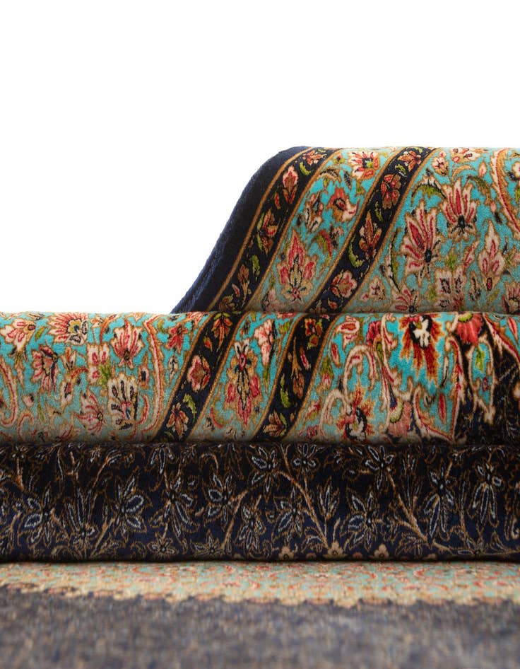 Detail image of  6' 6 x 9' 9 Ghom Design Rug