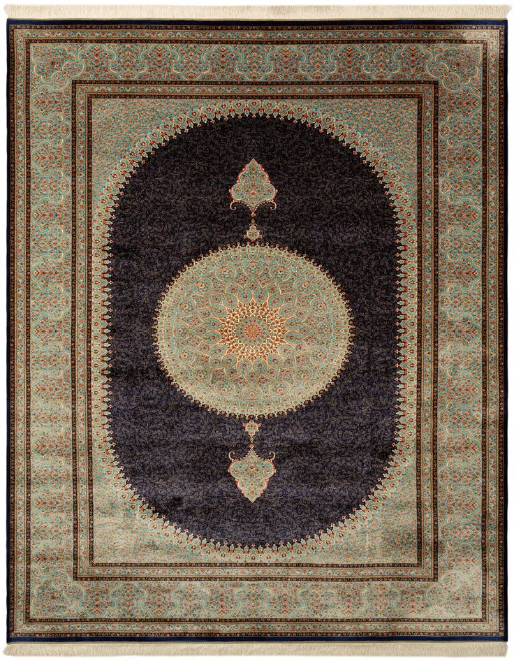 Detail image of  8' 2 x 11' 5 Ghom Design Rug