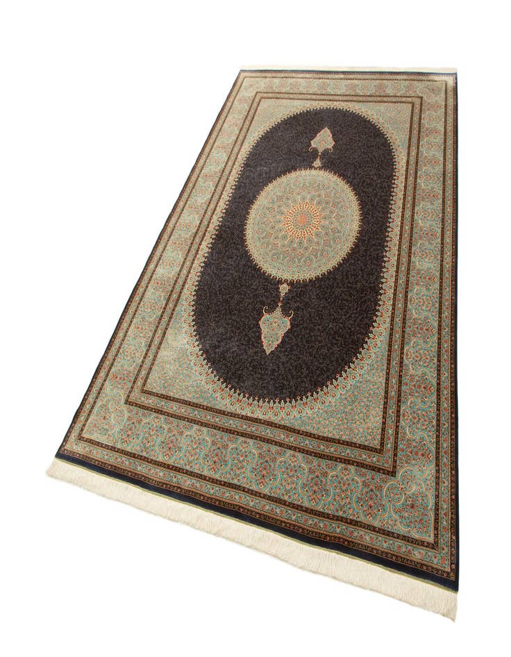 Detail image of  8' 2 x 11' 5 Ghom Design Rug