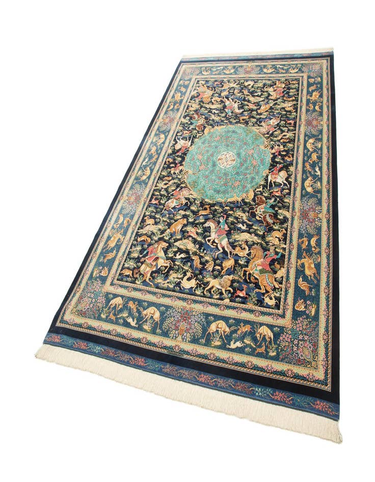 Detail image of  6' 6 x 9' 8 Ghom Design Rug