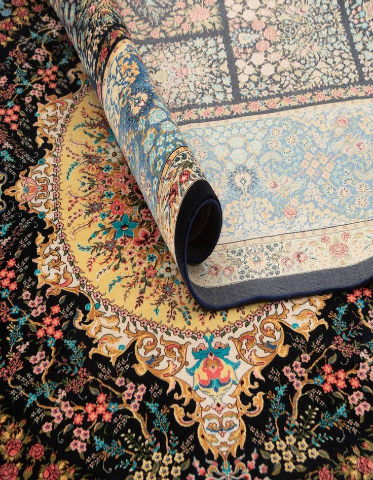 Detail image of  6' 7 x 9' 7 Ghom Design Rug