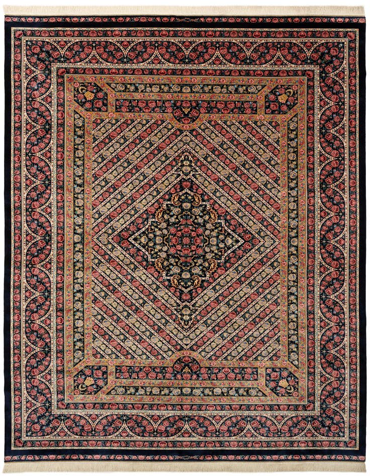 Detail image of  8' x 11' 4 Ghom Design Rug