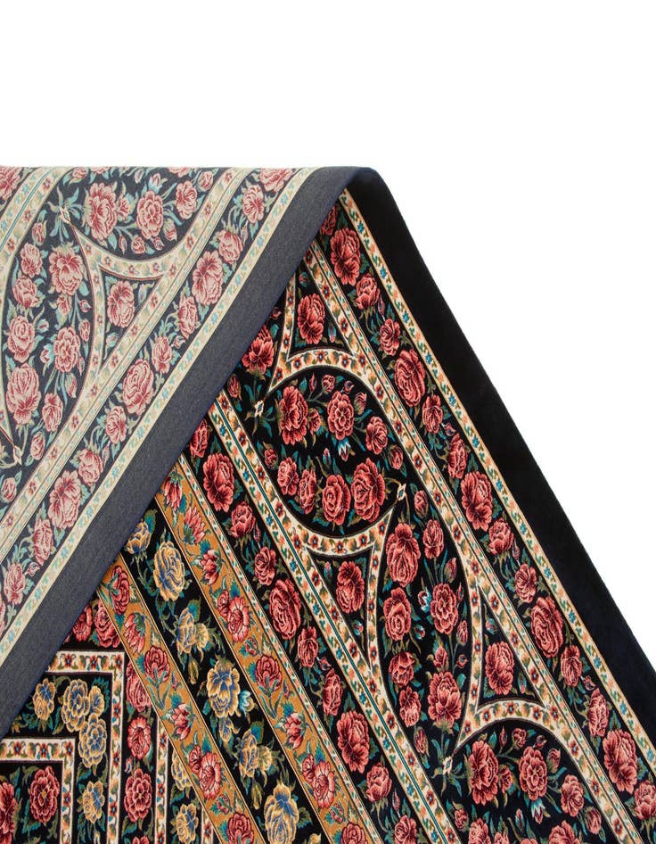 Detail image of  7' 11 x 11' 4 Ghom Design Rug