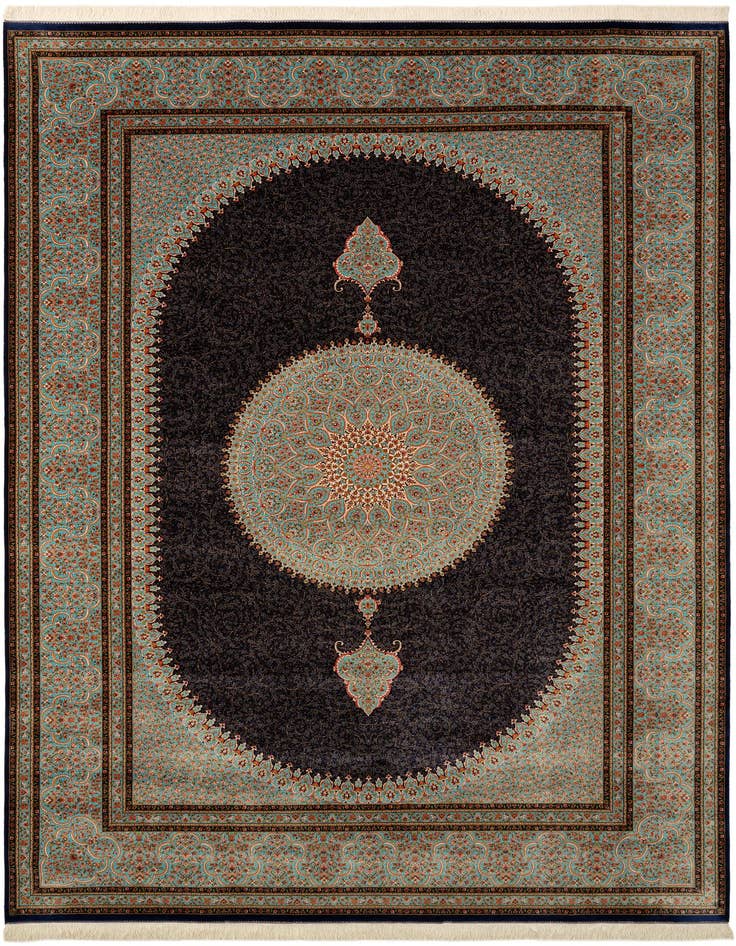 Detail image of  8' x 11' 4 Ghom Design Rug
