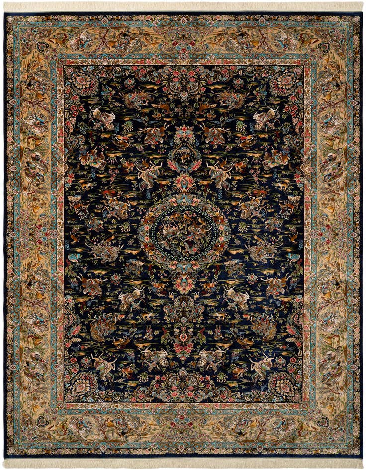 Detail image of  8' 2 x 11' 4 Ghom Design Rug