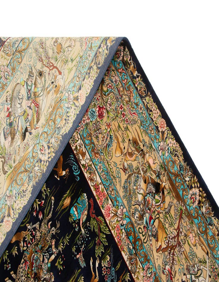 Detail image of  8' 2 x 11' 4 Ghom Design Rug