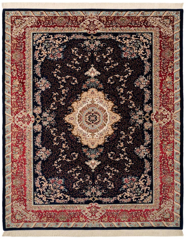 Detail image of  6' 6 x 9' 7 Ghom Design Rug