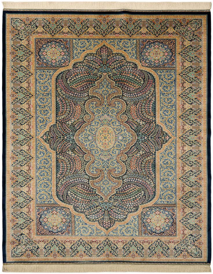 Detail image of  6' 6 x 9' 6 Ghom Design Rug