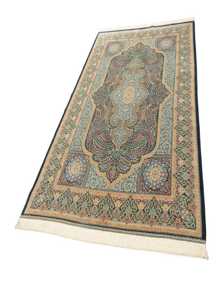 Detail image of  6' 6 x 9' 6 Ghom Design Rug