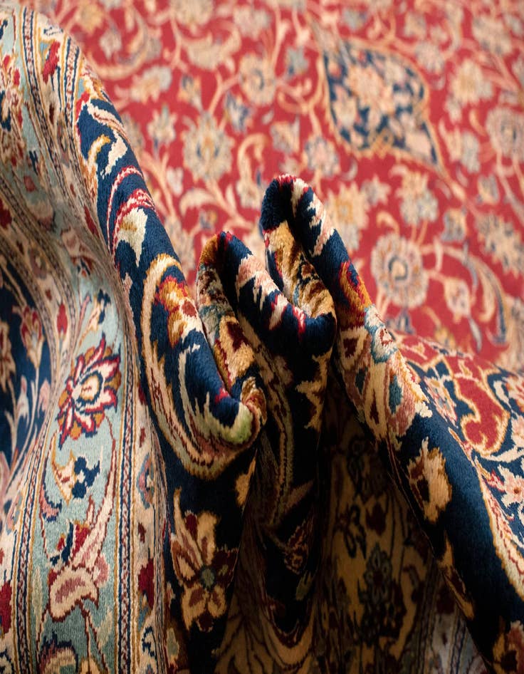 Detail image of  8' 1 x 11' 6 Ghom Silk Rug