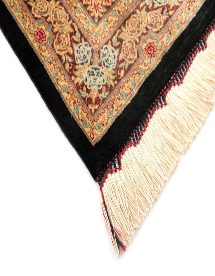 Detail image of  2' 7 x 3' 10 Ghom Silk Rug