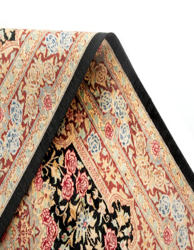 Detail image of  2' 7 x 3' 10 Ghom Silk Rug