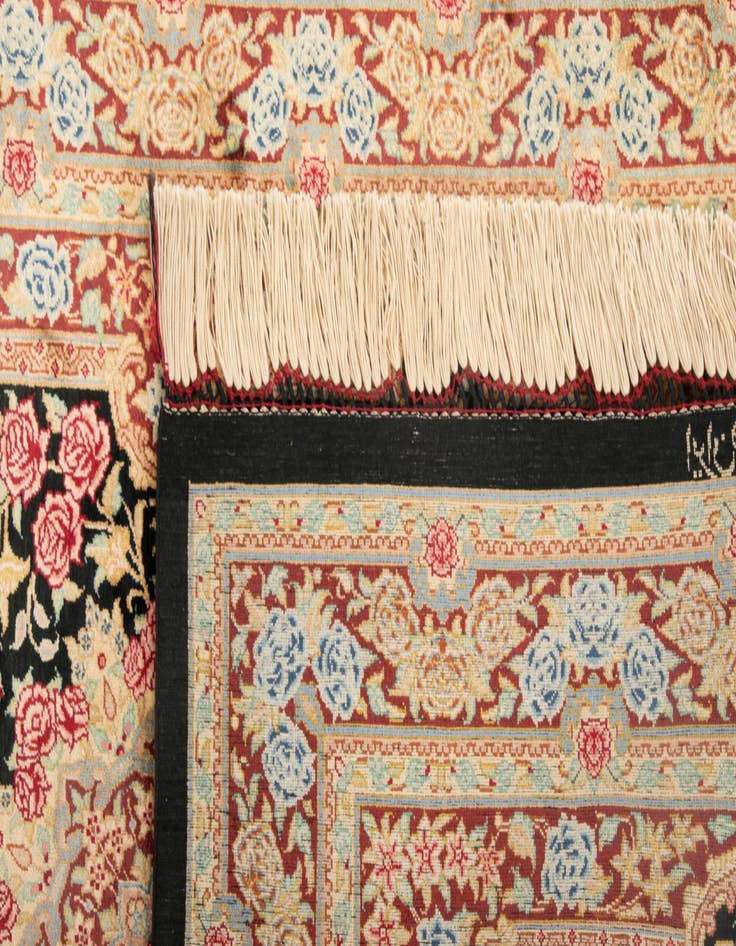 Detail image of  2' 7 x 3' 10 Ghom Silk Rug