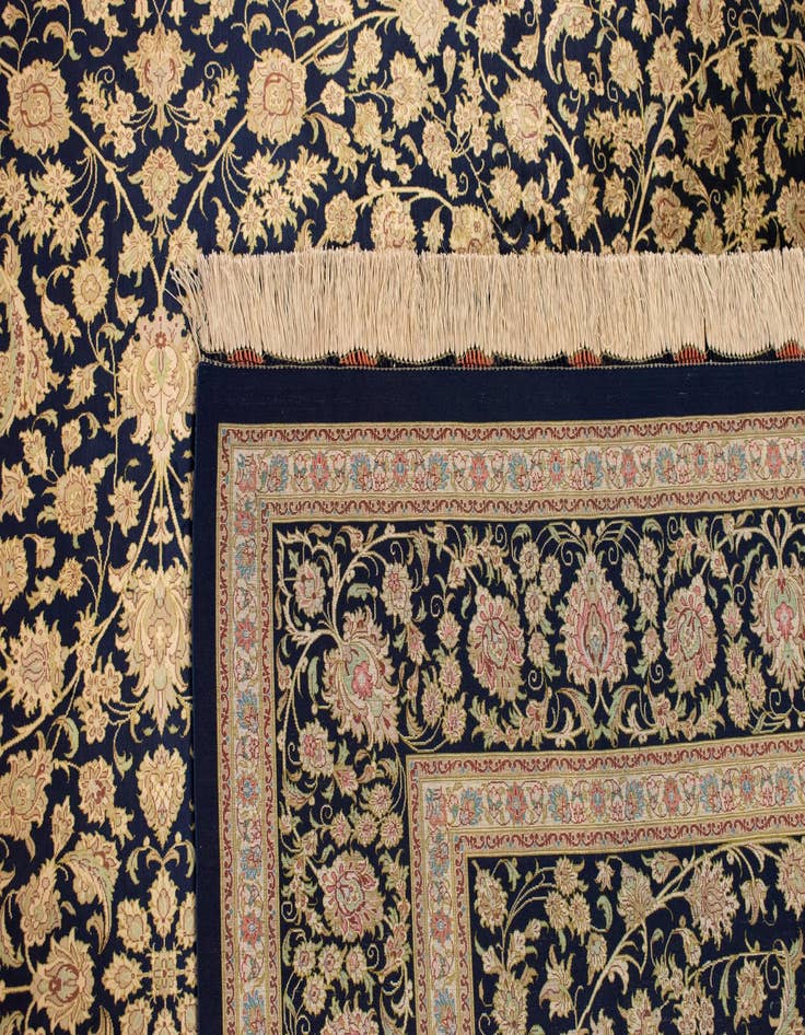 Detail image of  7' 11 x 11' 1 Ghom Silk Rug