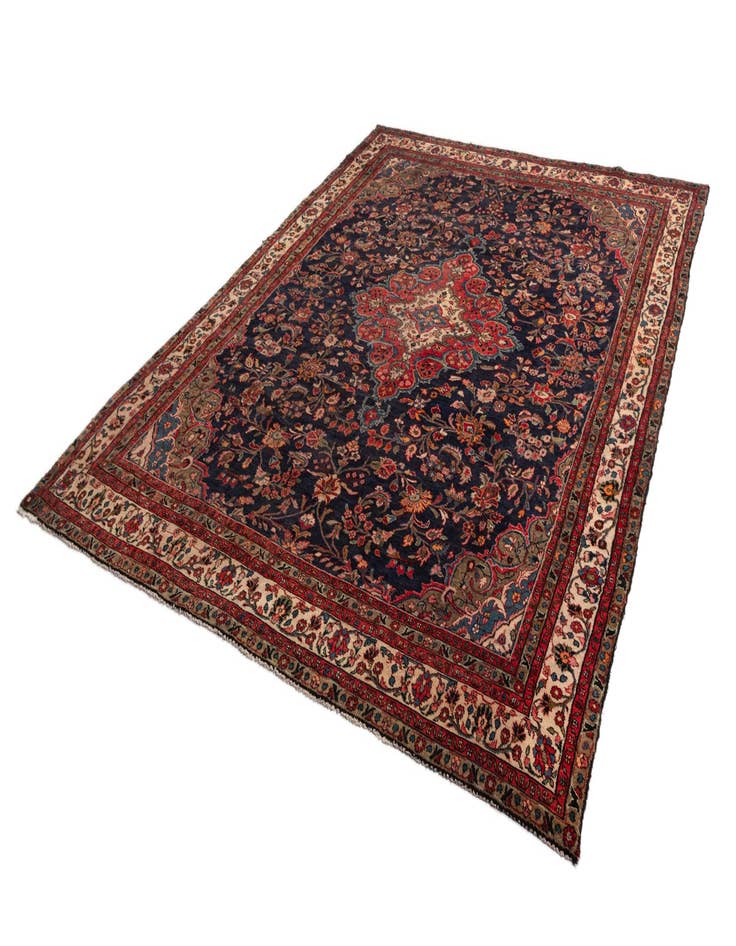 Detail image of  9' 7 x 12' 11 Hamedan Wool Rug