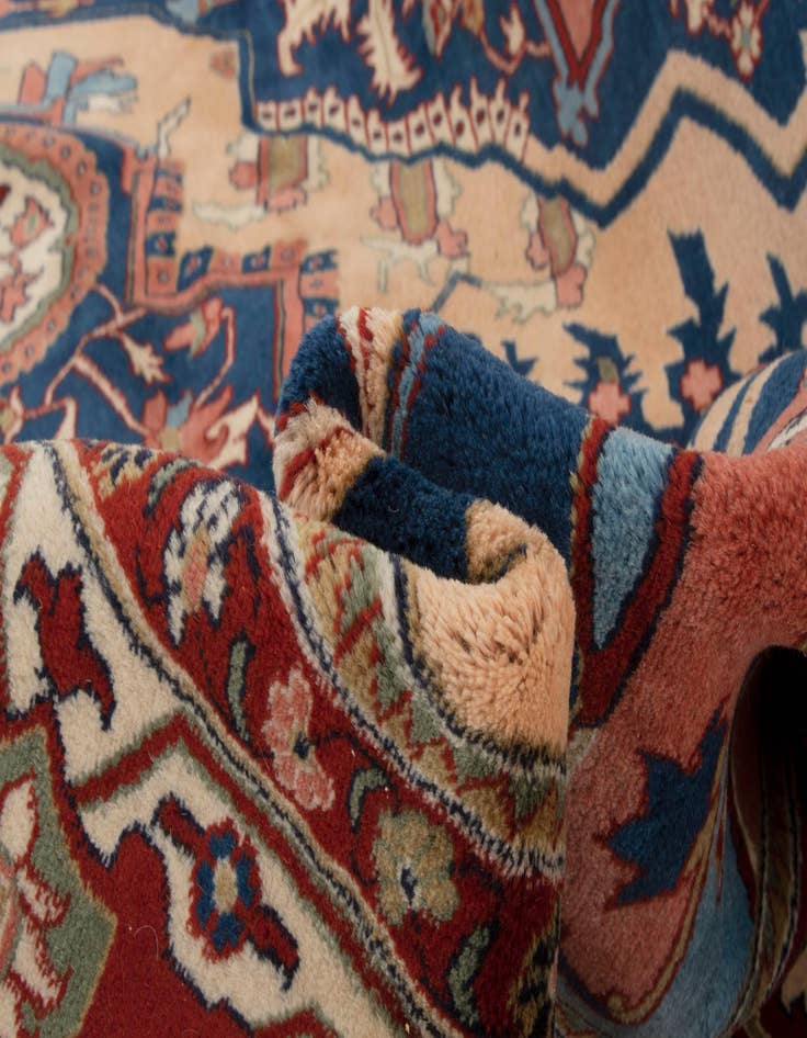 Detail image of  6' 7 x 9' 8  Hand Knotted Indo Tabriz Wool Rug