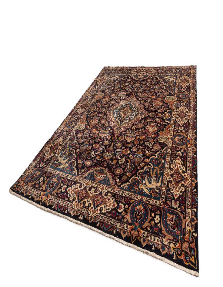 Detail image of  9' 9 x 12' 10 Kashan Wool Rug